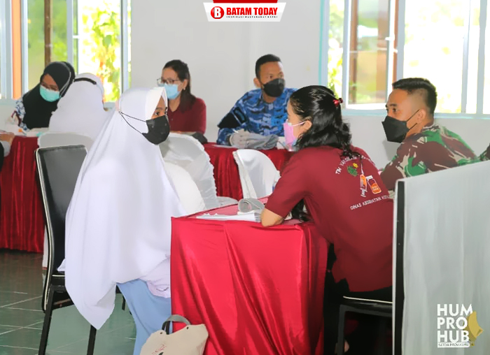 Suasana saat acara vaksinasi serentak di Ponpes Ya Husnaya Hidayatul Mubtadi’in